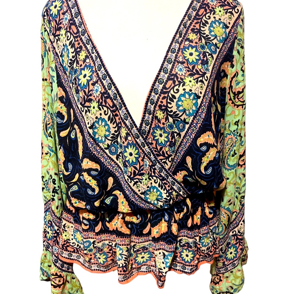 Free People print top L